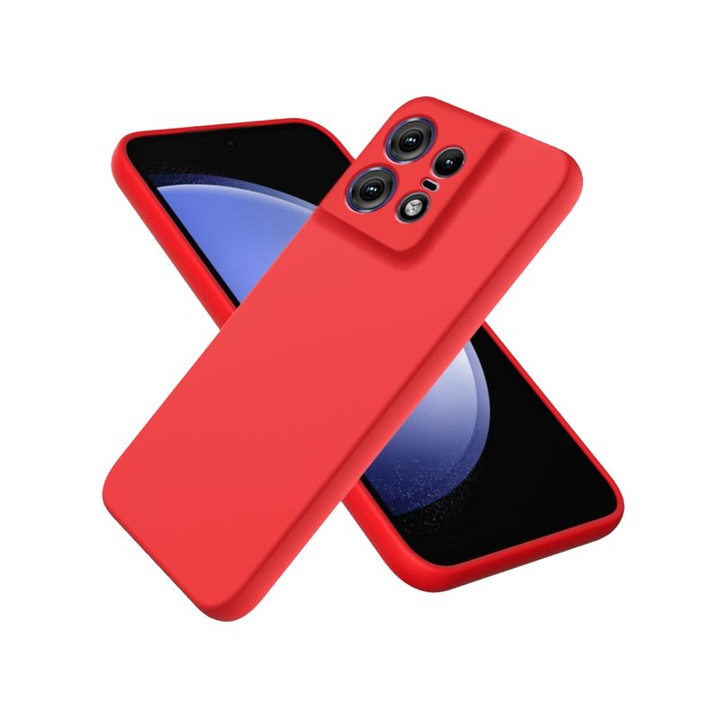 JOIGO - Carcasa Funda Para Motorola Edge 50 Pro  Goma Rojo.