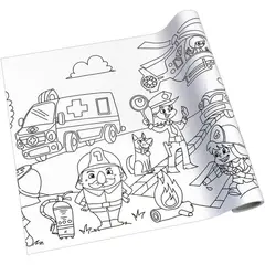 GENERICO - Adhesivo Para Colorear Diseño Bomberos 4mts - SC