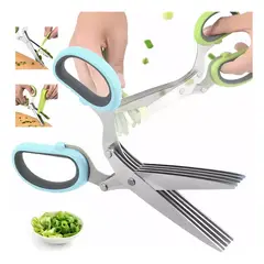 GENERICO - Tijera Multifuncional Para Cocina Verduras Y Hierbas 5 Hojas