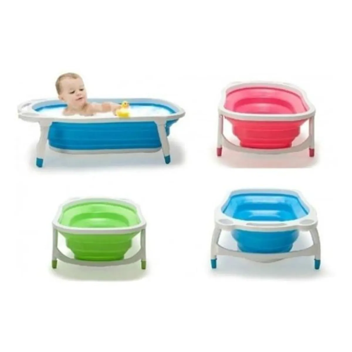 GENERICO - Bañera Plegable Para Niño Antideslizante ROSA