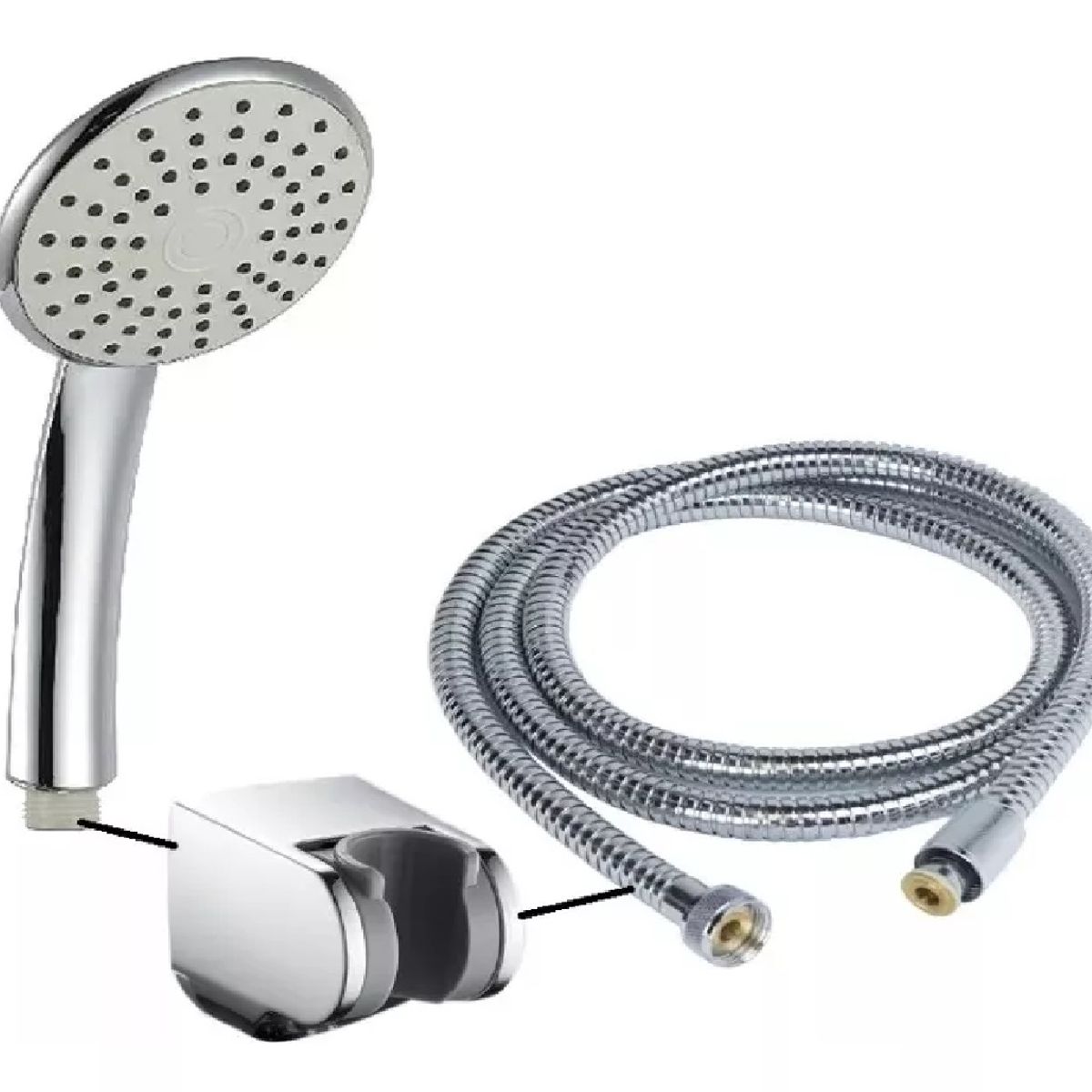 TAUMM - Juego Ducha Set Mango Soporte Flexible 1,6 Mt Swertt Taumm