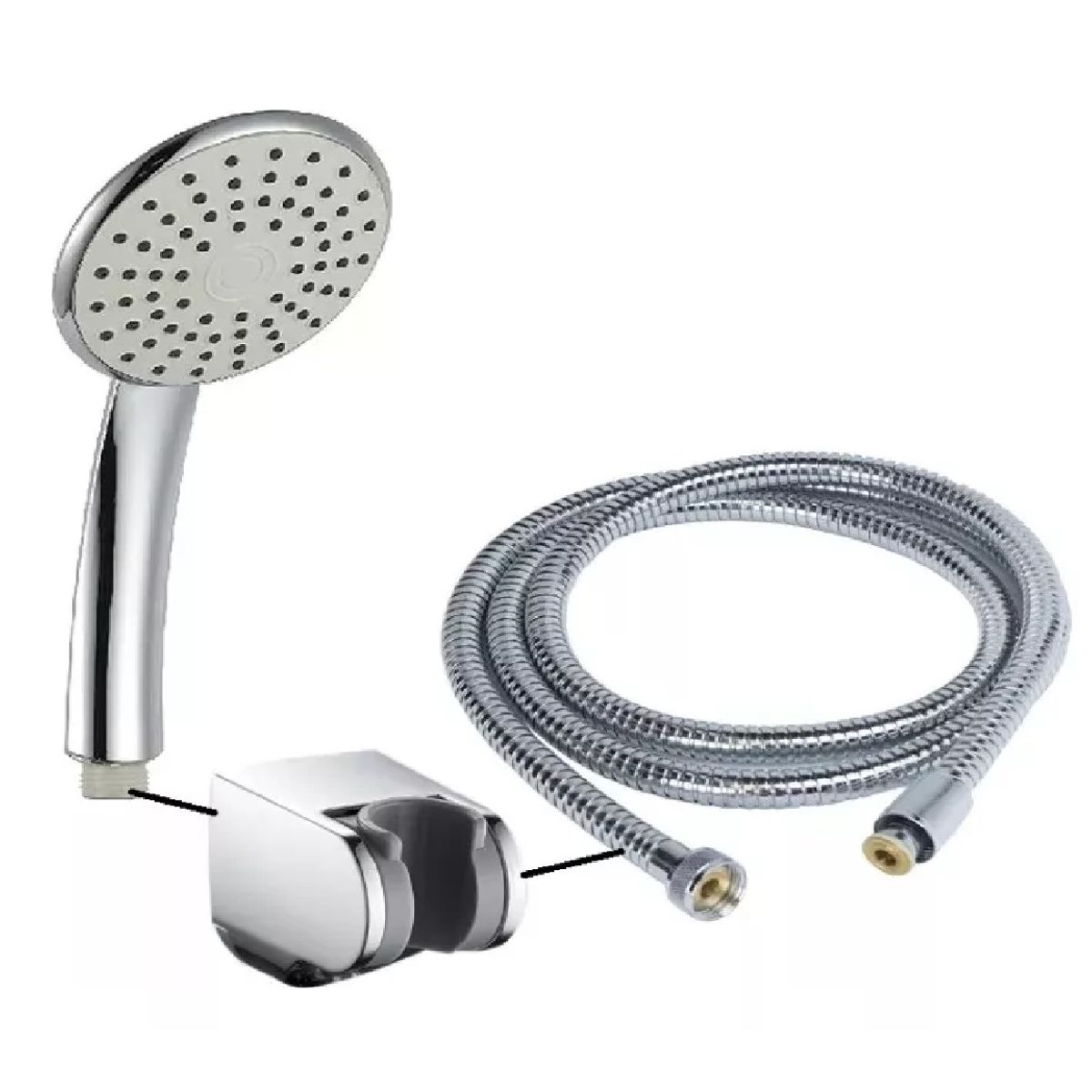 TAUMM - Juego Ducha Set Mango Soporte Flexible 1,6 Mt Swertt Taumm