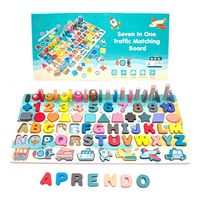 Tablero De Habilidades Aprendizaje 7 En 1 De Madera