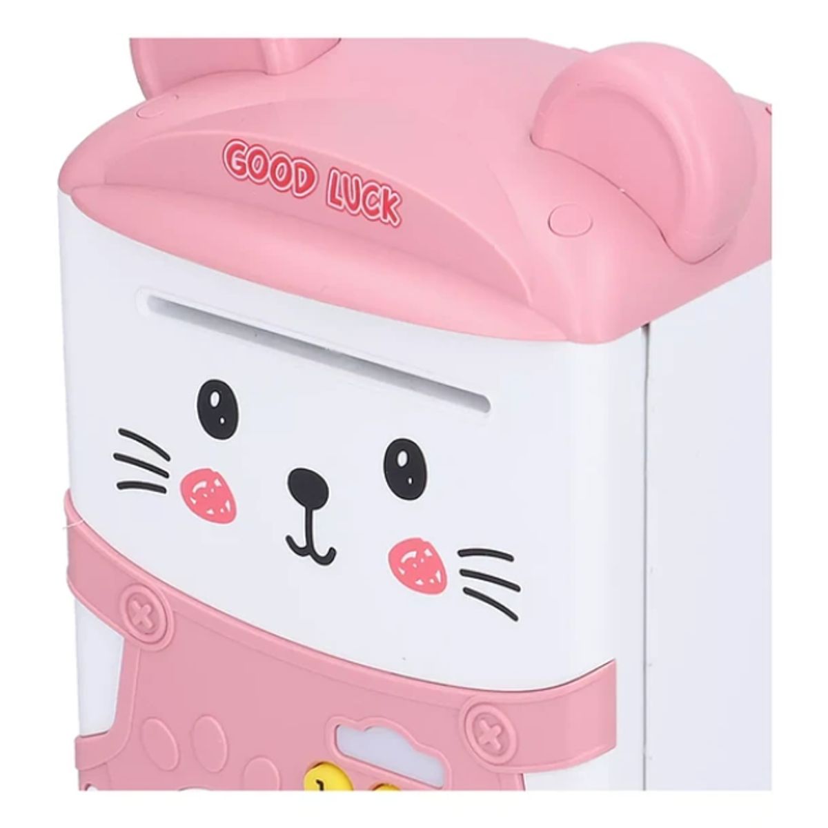 GENERICO - Alcancía Gato Automática Contraseña Sonido Y Huella Rosa