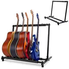 GENERICO - Atril 5 Guitarras Soporte Para 5 Bajos Ukelele