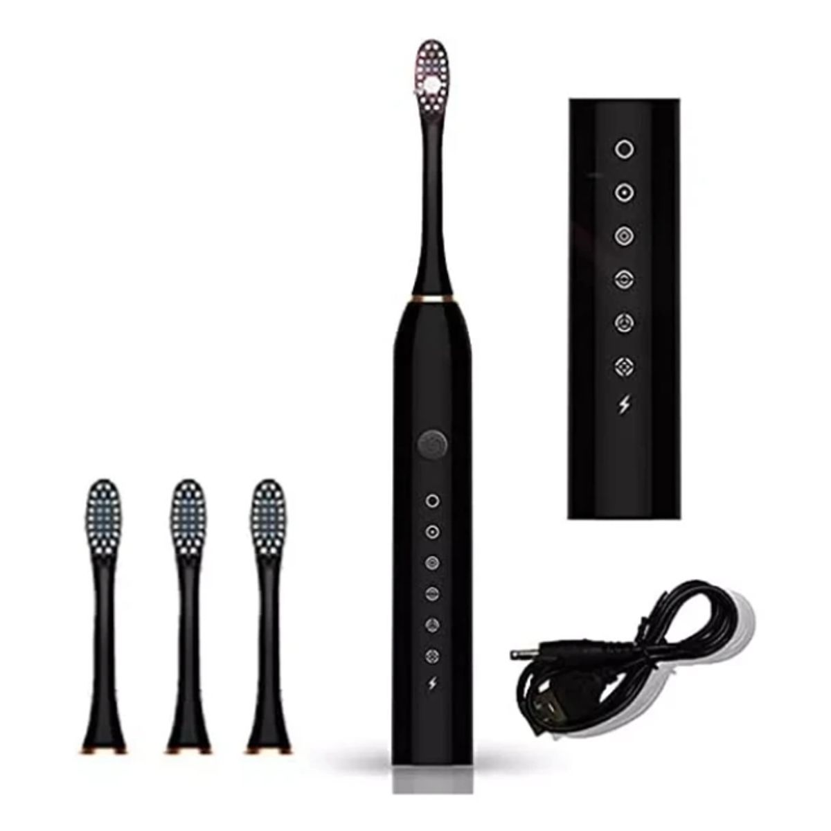 GENERICO - Cepillo Dientes Eléctrico Recargable Usb Limpieza NEGRO