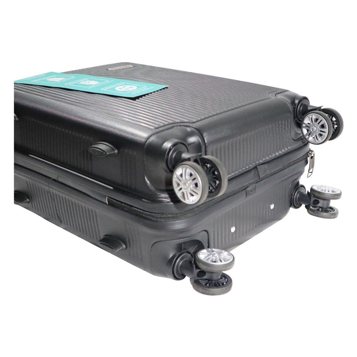 DINASTELLA - Maleta de Viaje Ruedas 360 y candado 25L Rigida ABS Danicolle Negra