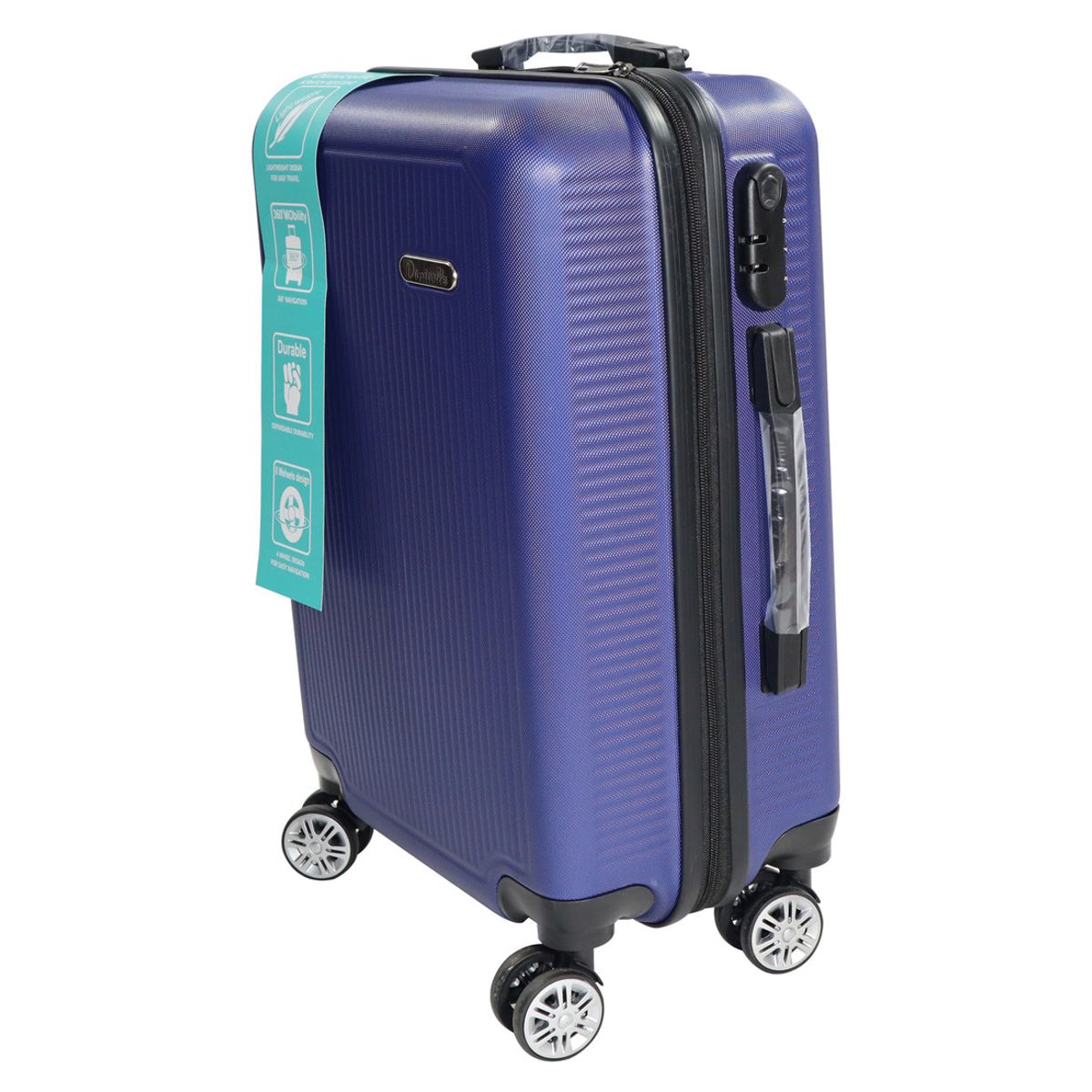 DINASTELLA - Maleta de Viaje con Ruedas 360 y candado 21L Rigida ABS Danicolle Azul