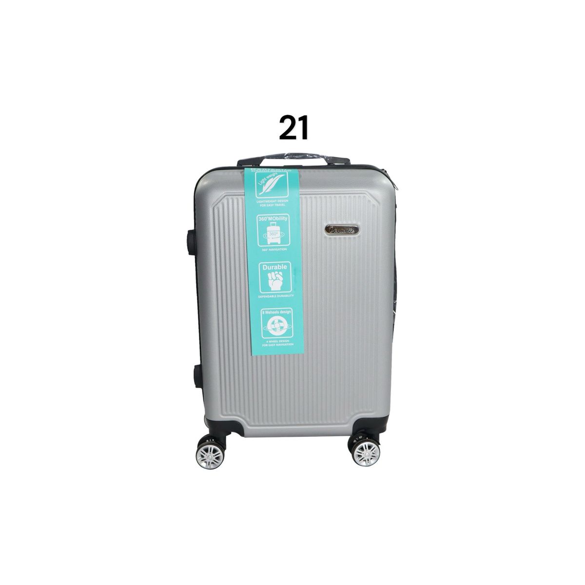 DINASTELLA - Maleta de Viaje con Ruedas 360 y candado 21L Rigida ABS Danicolle Gris