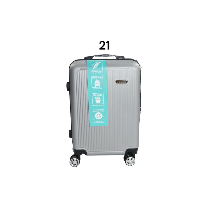 DINASTELLA - Maleta de Viaje con Ruedas 360 y candado 21L Rigida ABS Danicolle Gris-