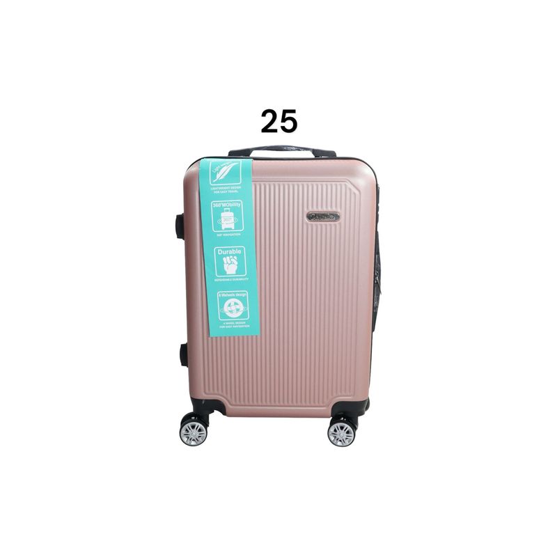 DINASTELLA - Maleta de Viaje Ruedas 360 y candado 25L Rigida ABS Danicolle Dorada