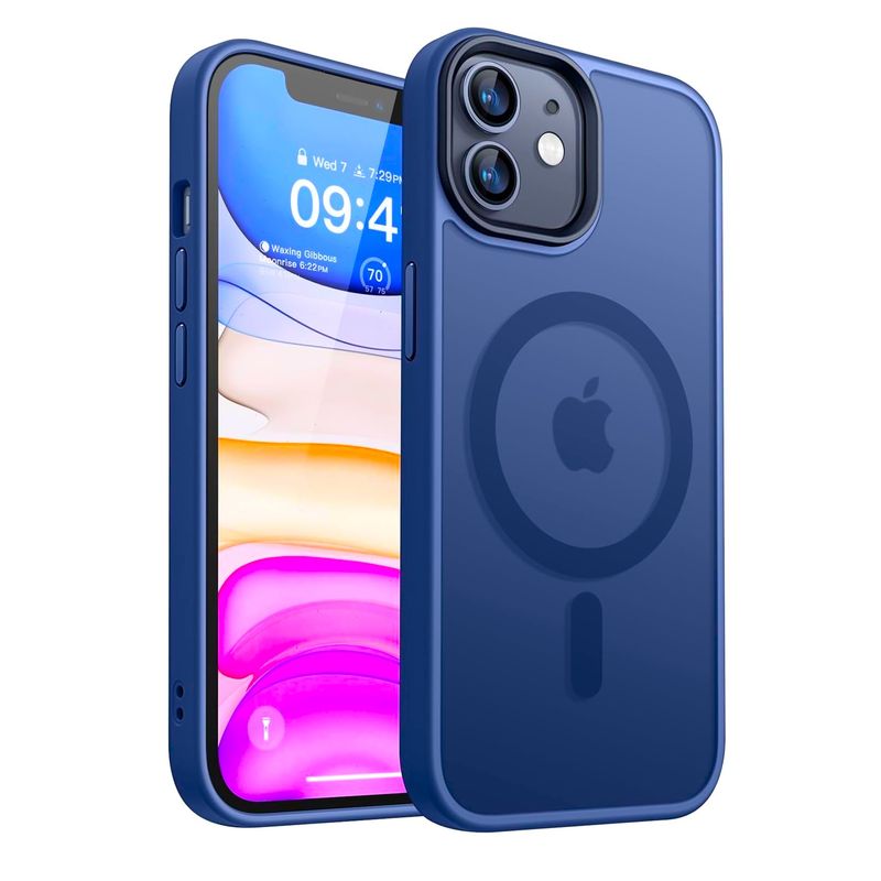 GENERICO - Carcasa Para iPhone 11 Mate Traslucida Magnética Azul