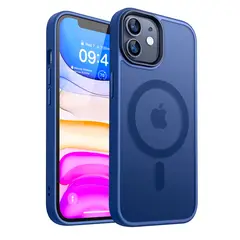 GENERICO - Carcasa Para iPhone 11 Mate Traslucida Magnética Azul