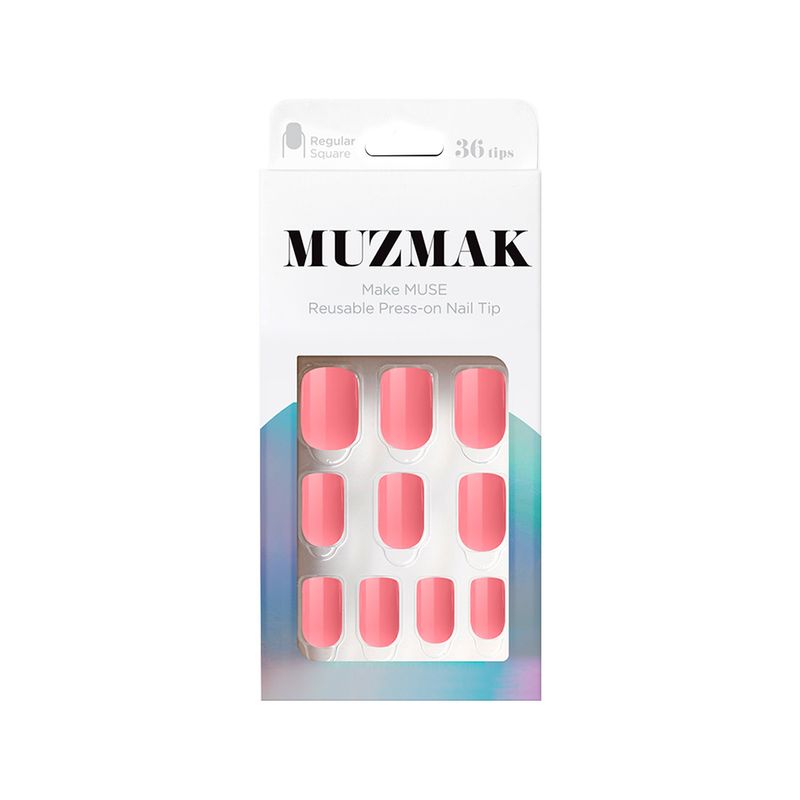 MUZMAK - MUZMAK - Uñas Press On Caffeine Rose Regular Square 36 U