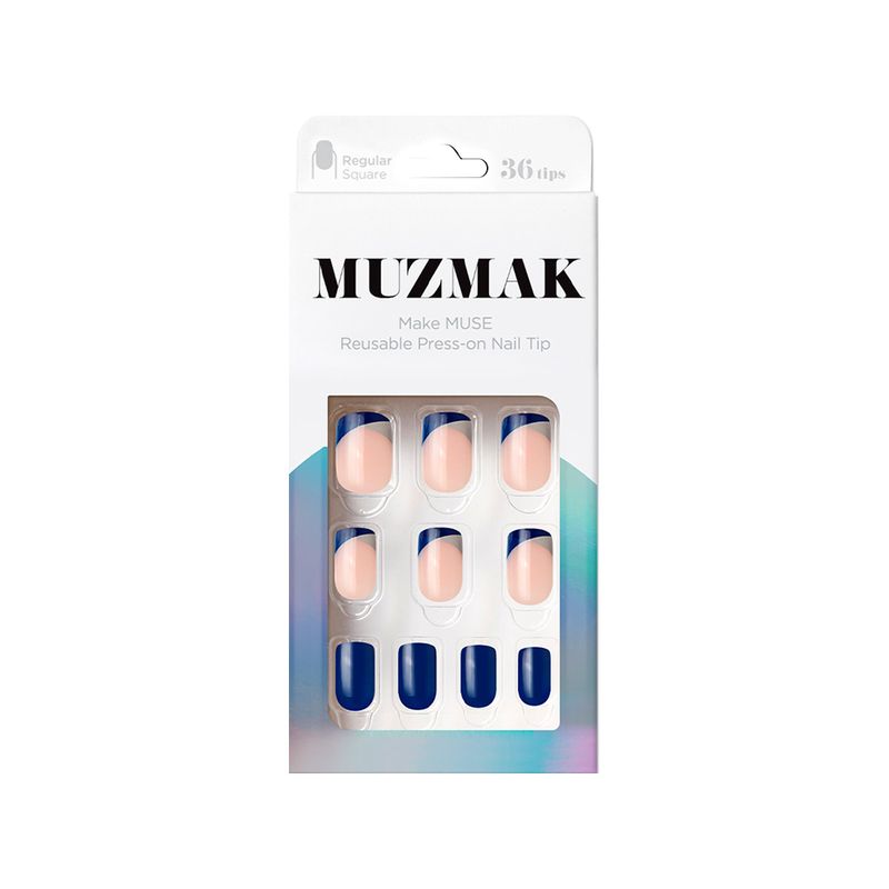 MUZMAK - MUZMAK - Uñas Press On Edge Line Regular Square 36 U