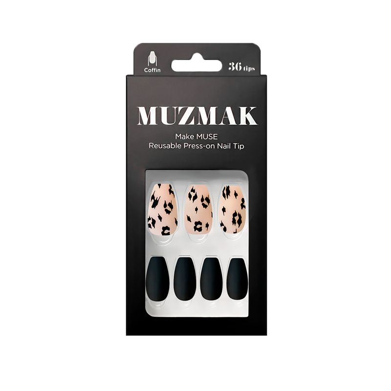 MUZMAK - MUZMAK - Uñas Press On Black Hope Coffin 36 U