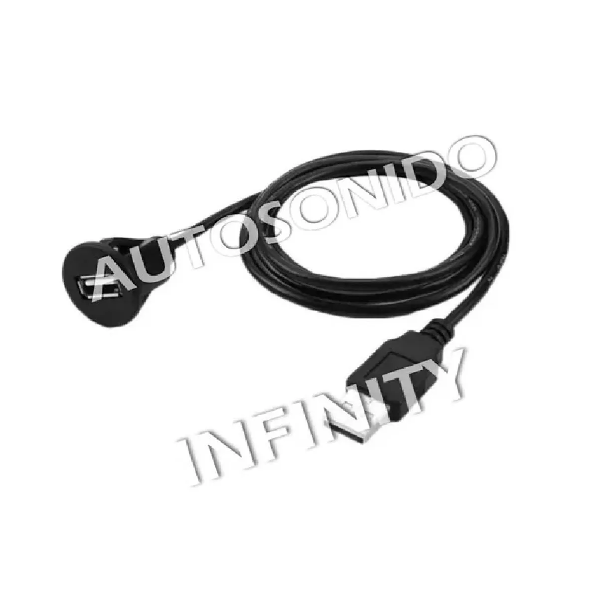 GENERICO - Cable Alargador Usb Radio Con Base Para Auto 1mt