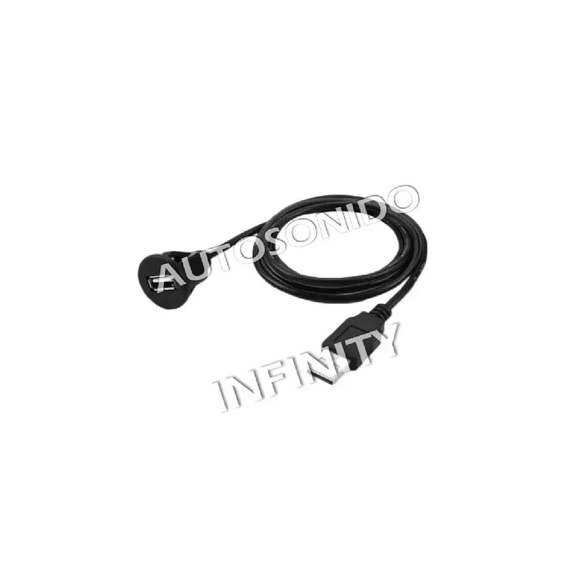 GENERICO - Cable Alargador Usb Radio Con Base Para Auto 1mt