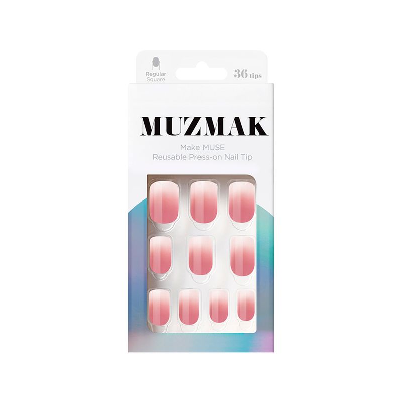 MUZMAK - MUZMAK - Uñas Press On Dove Regular Square 36 U