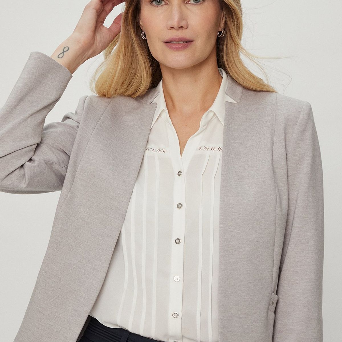 MA GRIFFE - Blazer Gris Mujer Magriffe