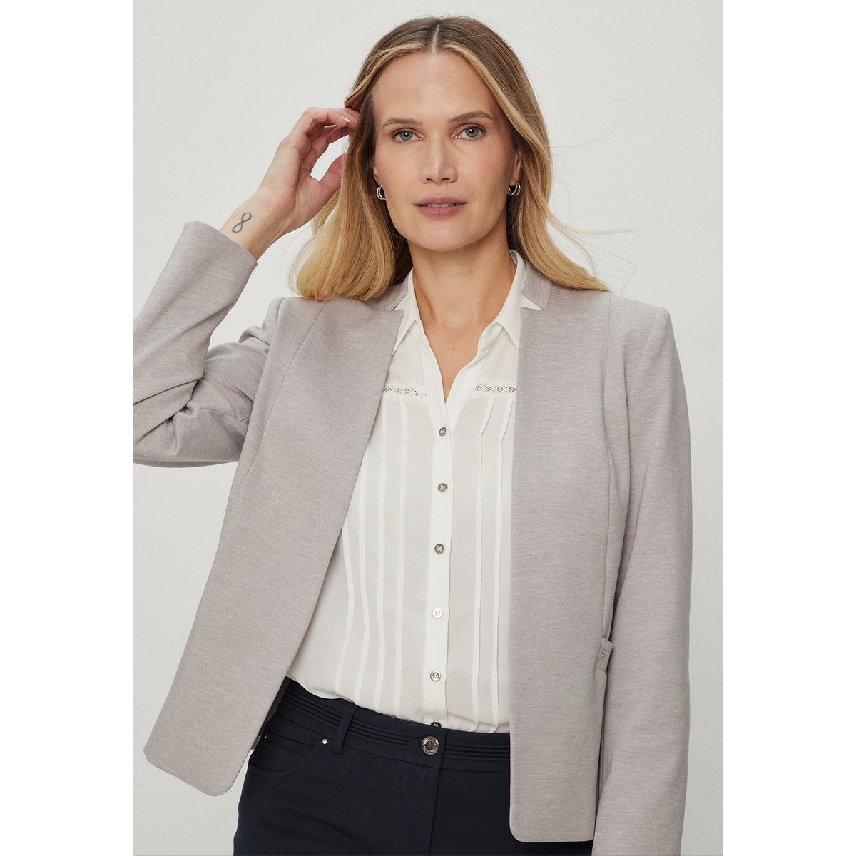 MA GRIFFE - Blazer Gris Mujer Magriffe