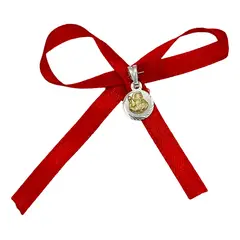 GENERICO - Medalla San Benito Protección Bebe Plata 925 Oro 14k + Caja