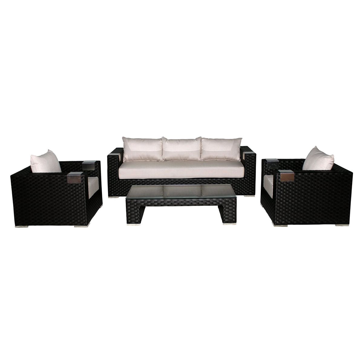 MUEBLES LA TERRAZA - Set Muebles Terraza 311 Chocolate PVC