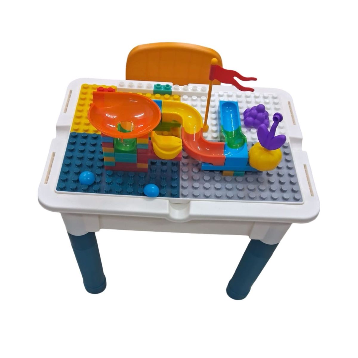 GENERICO - Mesa de Juego para Niños con Silla y Bloques