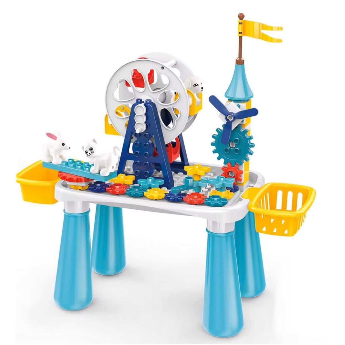 GENERICO - Juego Mesa y Bloques de Construcción 66 Pzs Parque