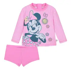 DISNEY - Traje de Baño Bebe Niña Set UV50+ Manga Larga Minnie