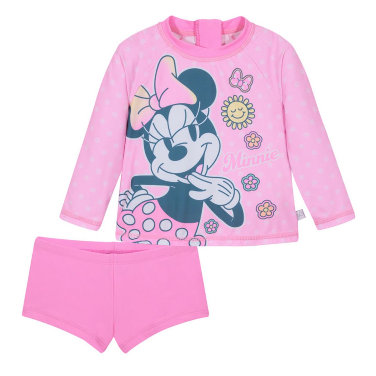 DISNEY - Traje de Baño Bebe Niña Set UV50+ Manga Larga Minnie DISNEY