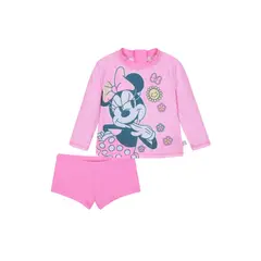 DISNEY - Traje de Baño Bebe Niña Set UV50+ Manga Larga Minnie