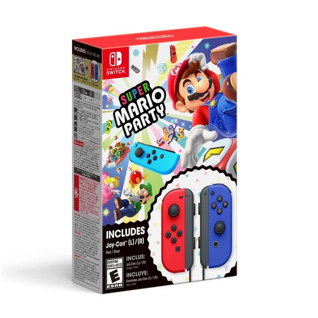 NINTENDO - Super Mario Party Digital + Joy-Con Rojo y Azul - Nintendo Switch