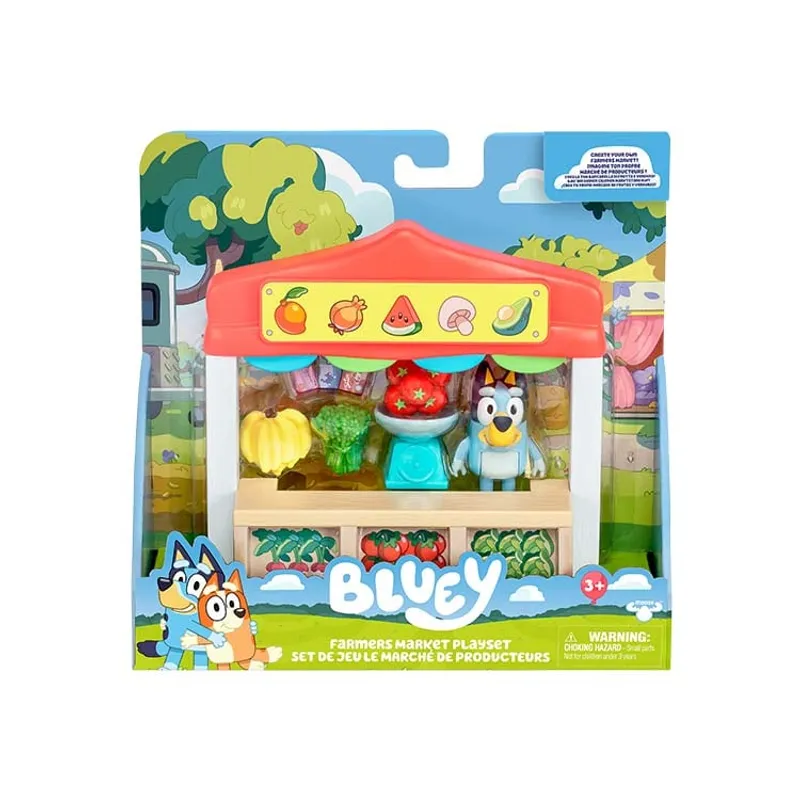 BLUEY - Bluey set De Juego Mercado De Frutas Y Verduras - farmers market playset