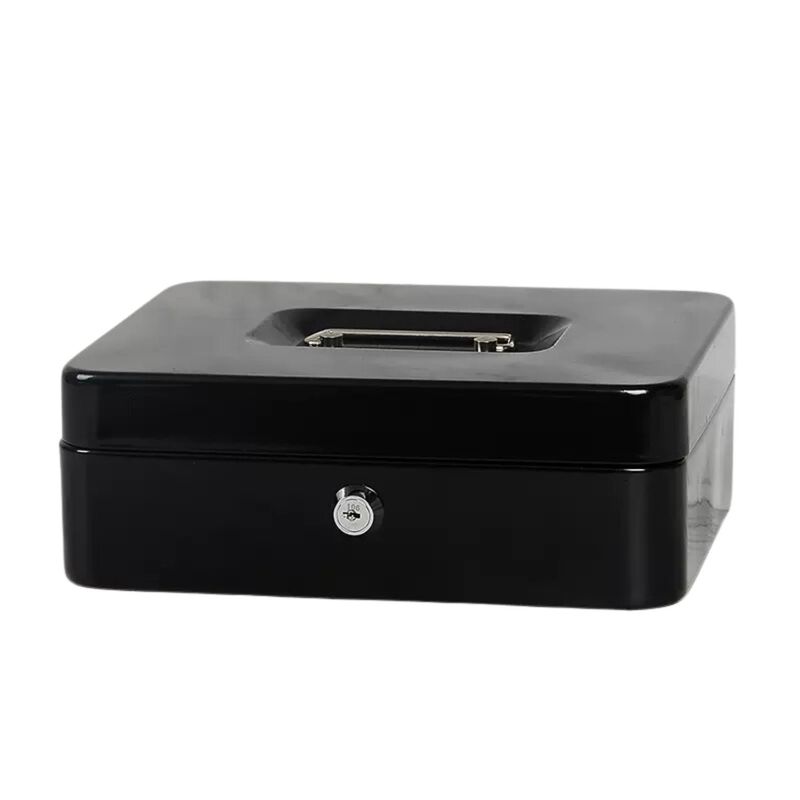 HOMESTAR - Caja Fuerte Metálica Para Dinero Seguridad Grande Negra 4L