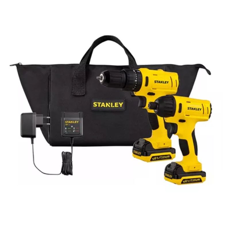 STANLEY - Taladro Percutor + Atornillador De Impacto 12v Stanley