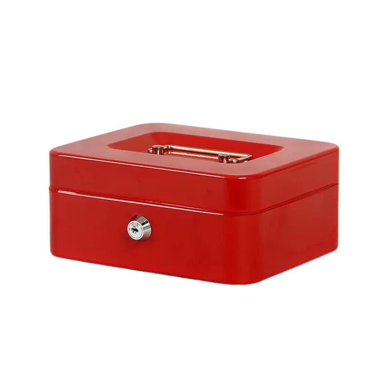 HOMESTAR - Caja Fuerte Metálica Para Dinero Seguridad Roja