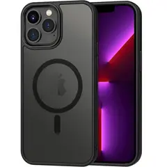 GENERICO - Carcasa Para iPhone 12 Pro Max Mate Traslucida Magnética Negra