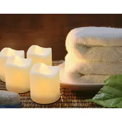 GENERICO - 12 Velas LED eléctricas s/llama, ideal para vacaciones y bodas3.5x5cm
