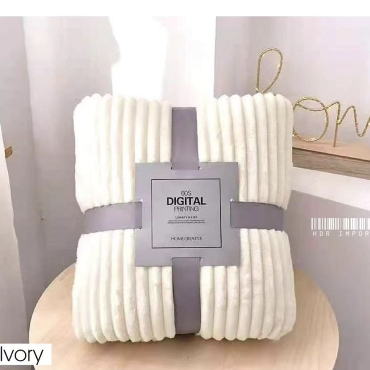 GENERICO - MANTA PLUSH UNICOLOR COLORES LISO BLANCO 2 PLAZAS 200X240CM WYN