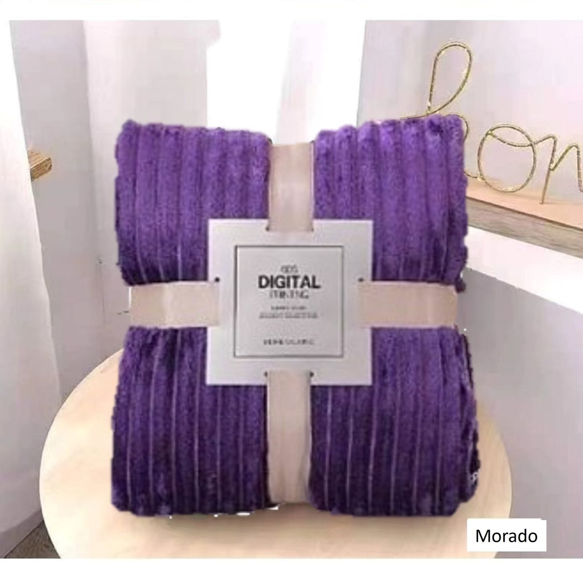 GENERICO - MANTA PLUSH UNICOLOR COLORES LISO LILA 2 PLAZAS 200X240CM WYN