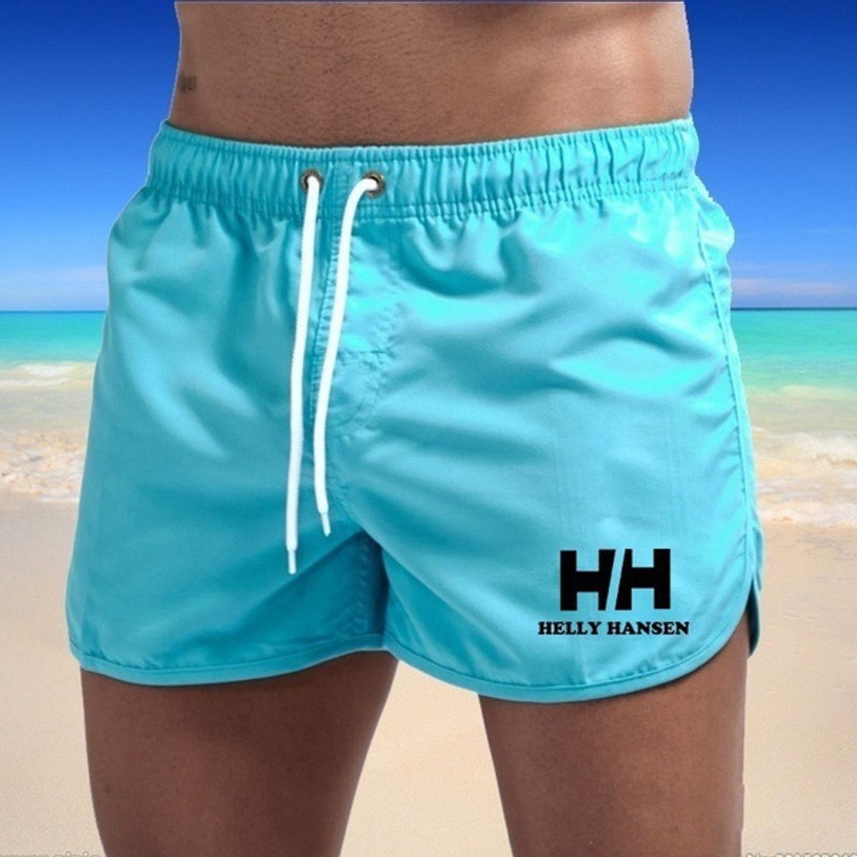 EDWINAYY - Short Deportivo Corto Hombre Bolsillo Cierre Pantalones Playa