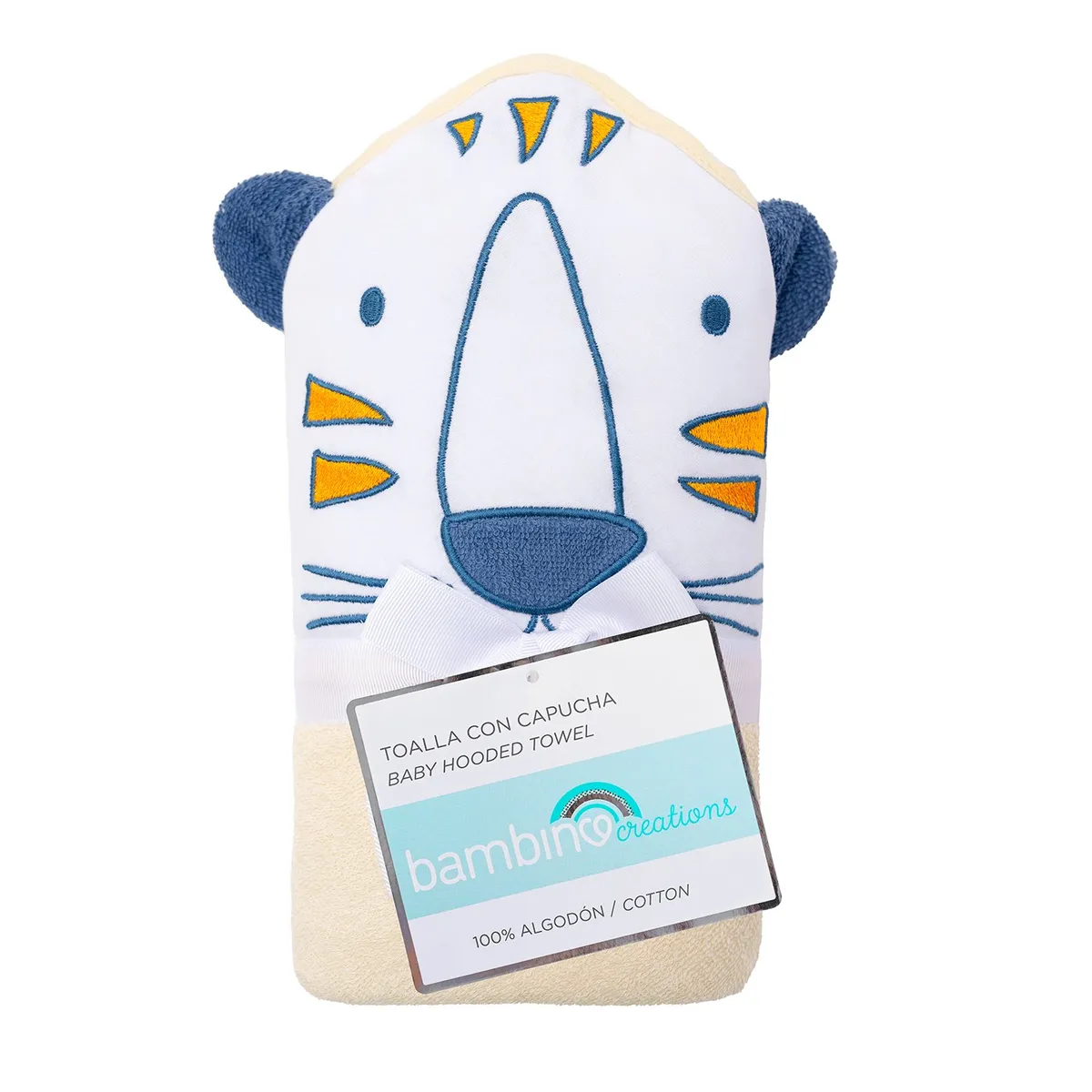 BAMBINO - Toalla Con Capucha Beige Tigre Niño
