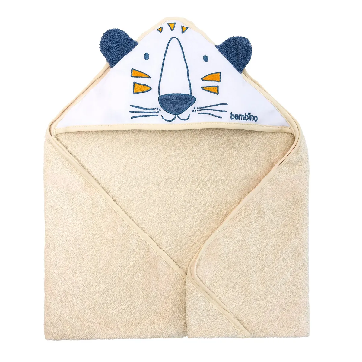 BAMBINO - Toalla Con Capucha Beige Tigre Niño