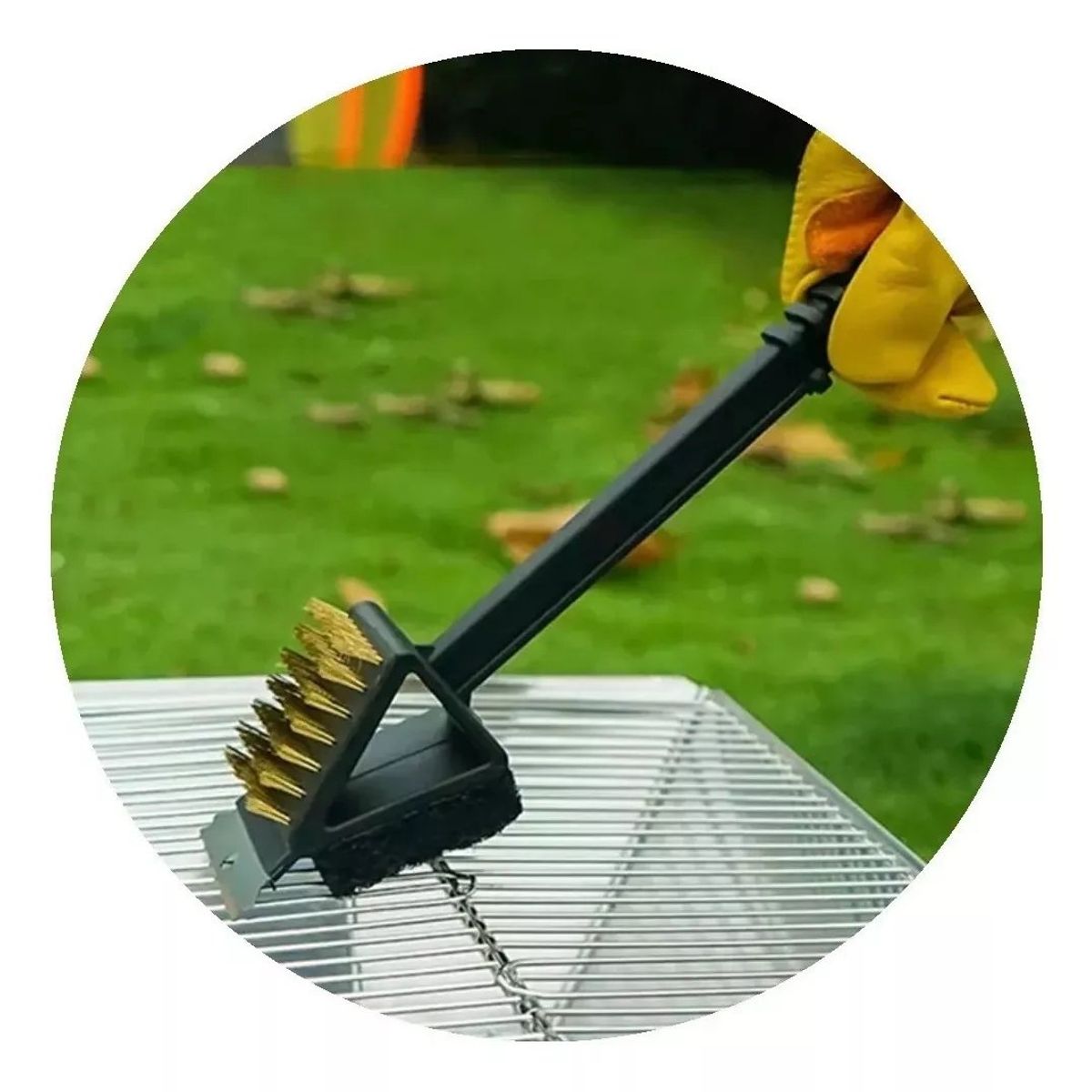 GENERICO - Escobilla Cepillo Limpieza Para Parrillas 3 En 1 - Con Mango