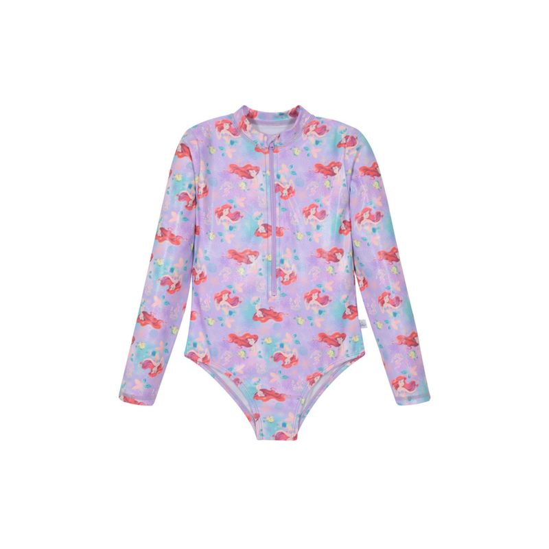 DISNEY - Traje de Baño Niña Manga Larga UV50+ Princesas Disney DISNEY