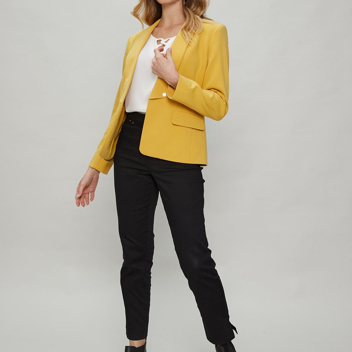 MA GRIFFE - Blazer Mostaza Mujer Magriffe