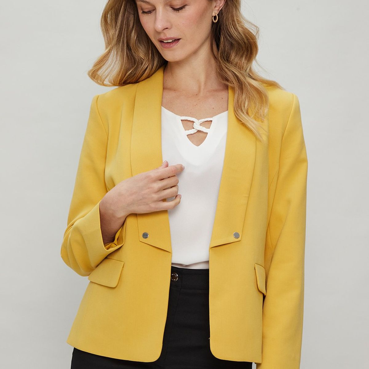 MA GRIFFE - Blazer Mostaza Mujer Magriffe