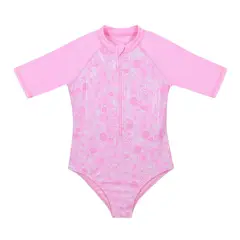 H2O WEAR - Traje de Baño Niña Manga Larga UV30+ Fucsia