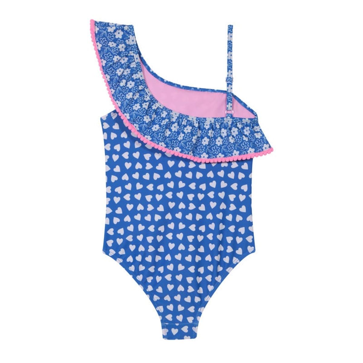 H2O WEAR - Traje de Baño Niña Un Hombro UV30+ Pompom H2O Wear Azul H2O WEAR